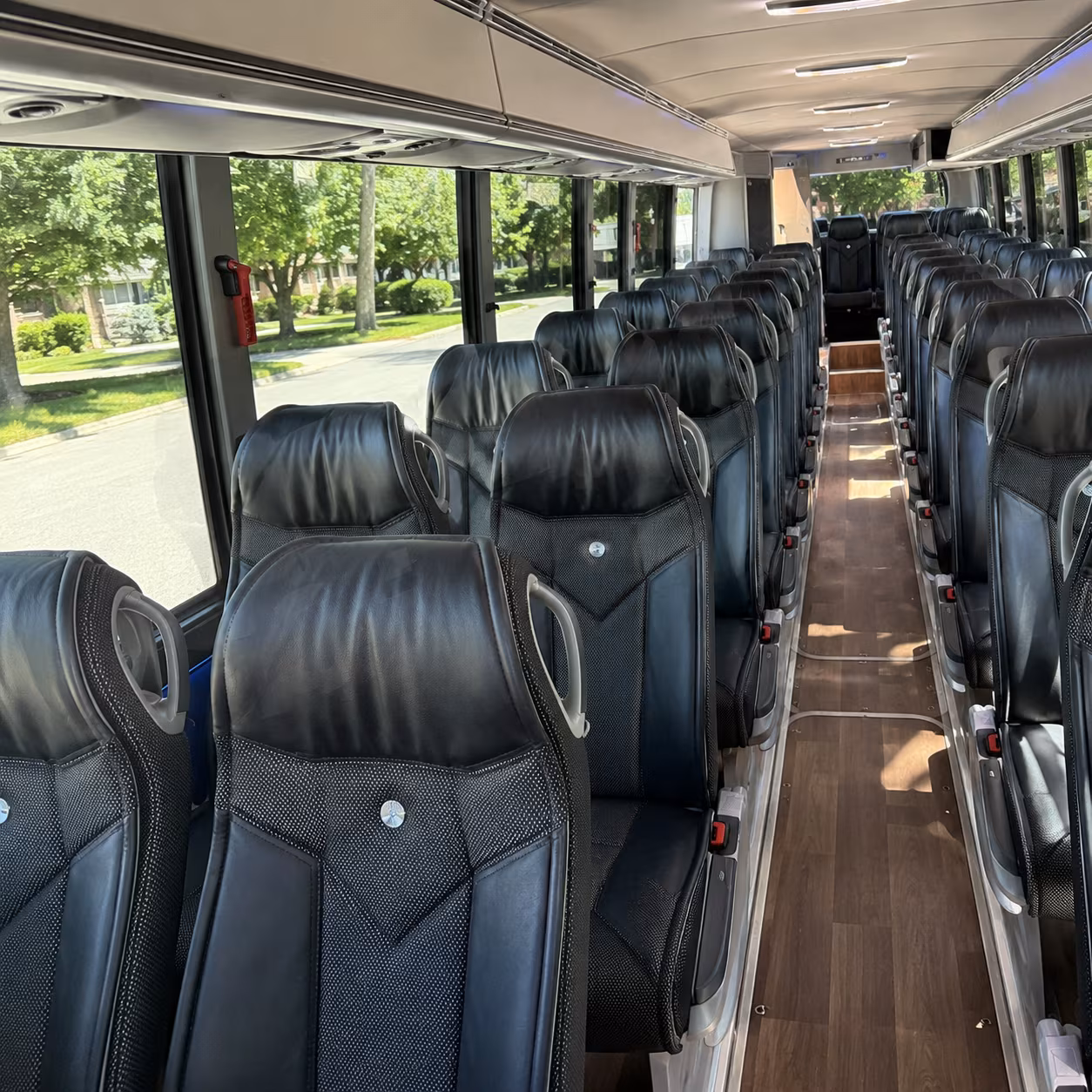 torrance 40 passenger charter bus inside