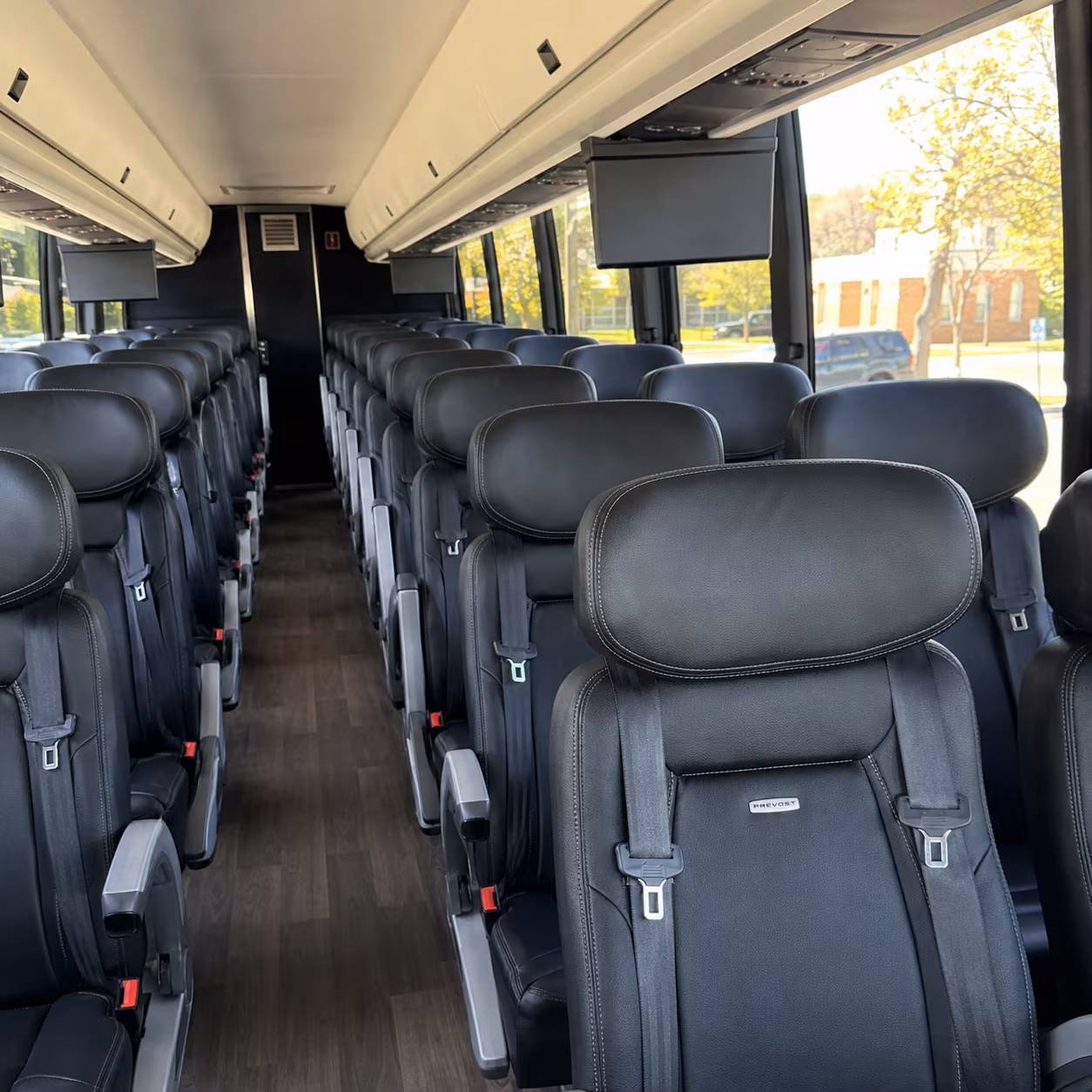 torrance 45 passenger charter bus inside
