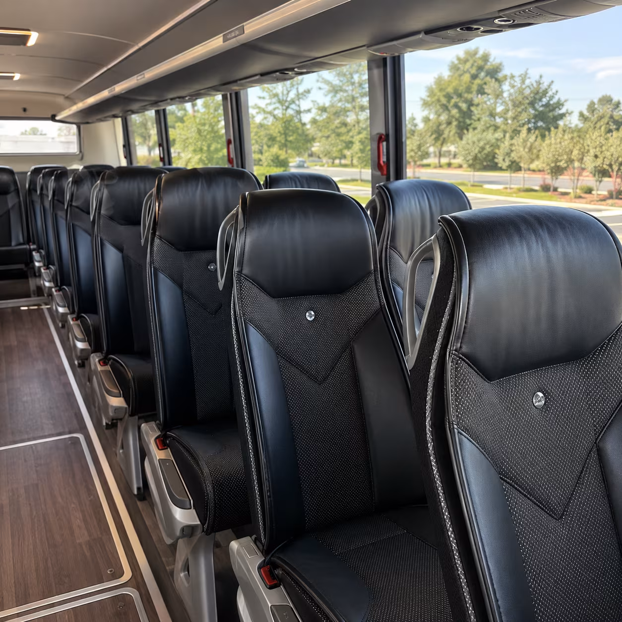 torrance 45 passenger charter bus interior