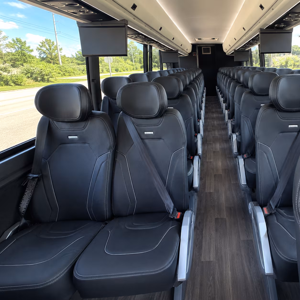 torrance 47 passenger charter bus inside